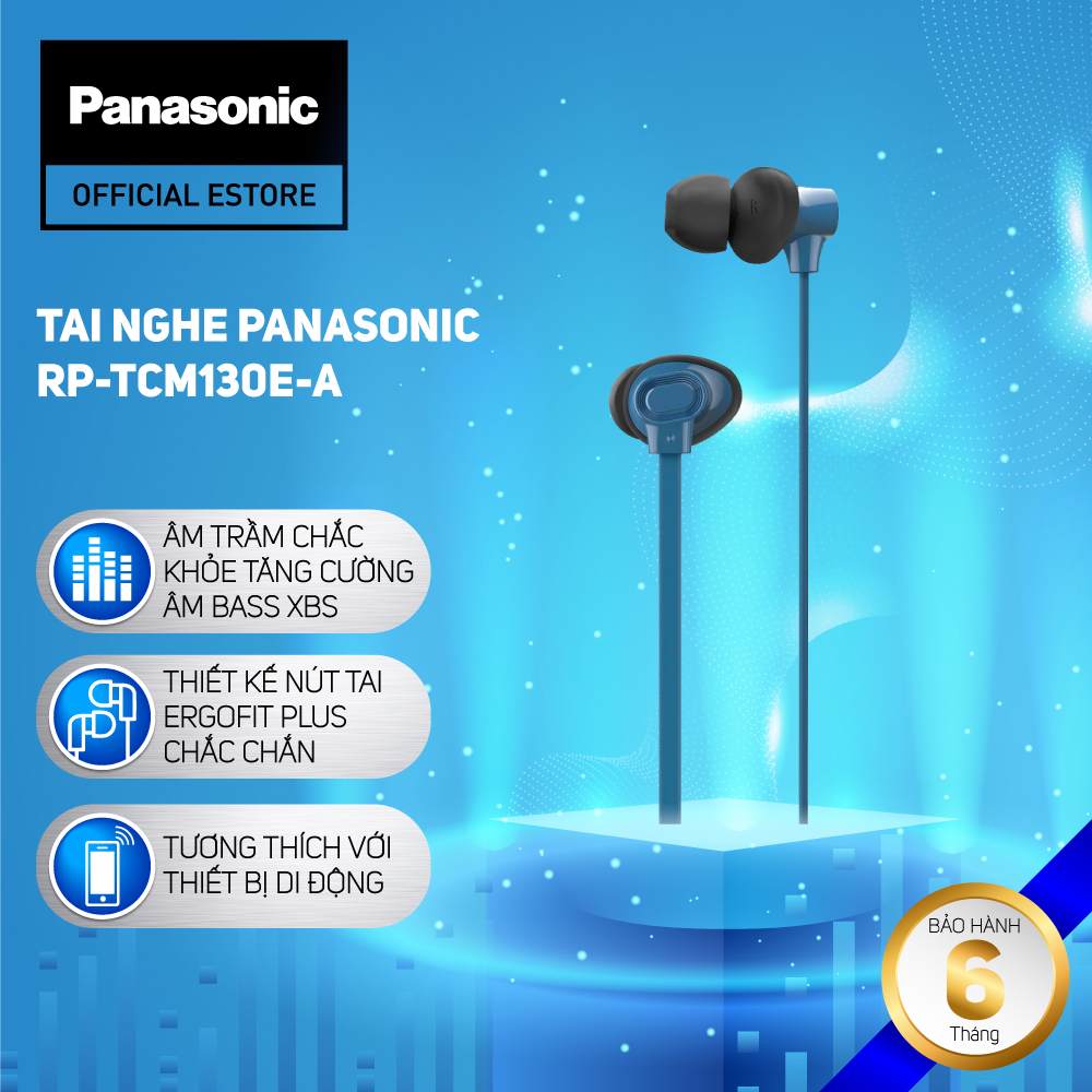 [Tặng bộ quà 2 món] Tai Nghe Panasonic RP-TCM130E - Bảo Hành 6 Tháng - Hàng Chính Hãng