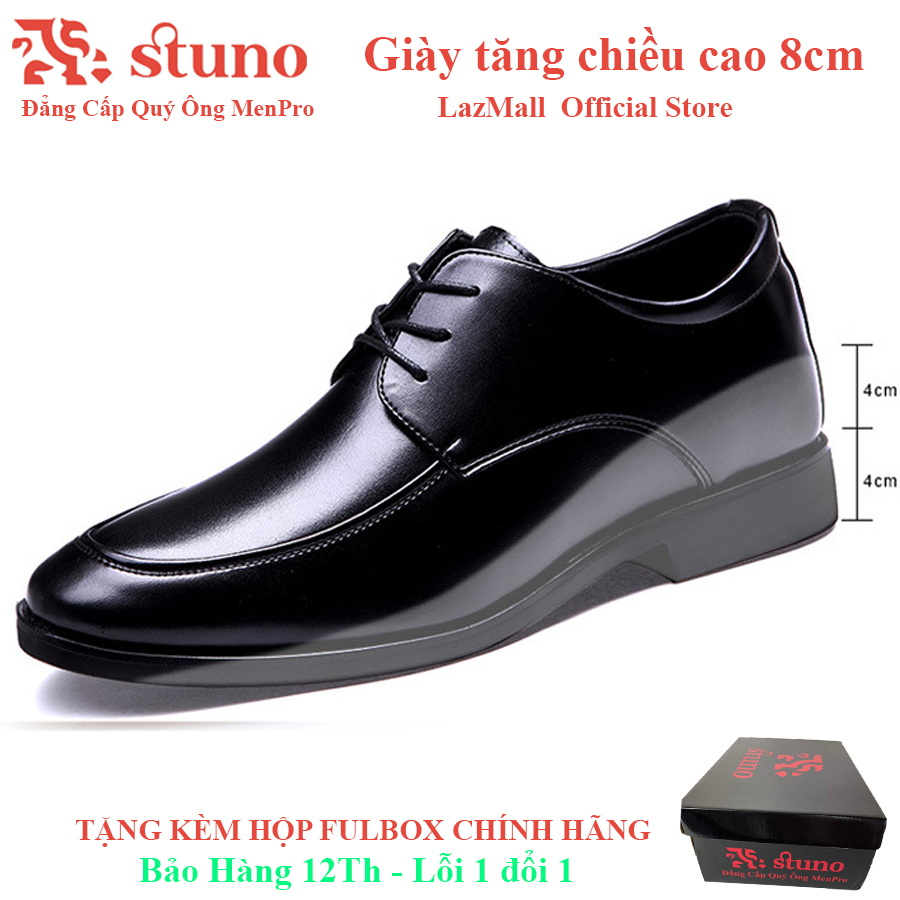 Giày Nam Tự Tin Stuno Menpro SG04 CHÍNH HÃNG FullBoxx – Giày Tây Nam Tăng Chiều Cao 8Cm Giúp Bạn Thêm Mạnh Mẽ và Tự Tin Hơn – Giày Nam Công Sở Đế Giày Chống Trượt, Đi Êm Không Đau Chân – ( Bảo Hành 12 tháng – lỗi 1 đổi 1)
