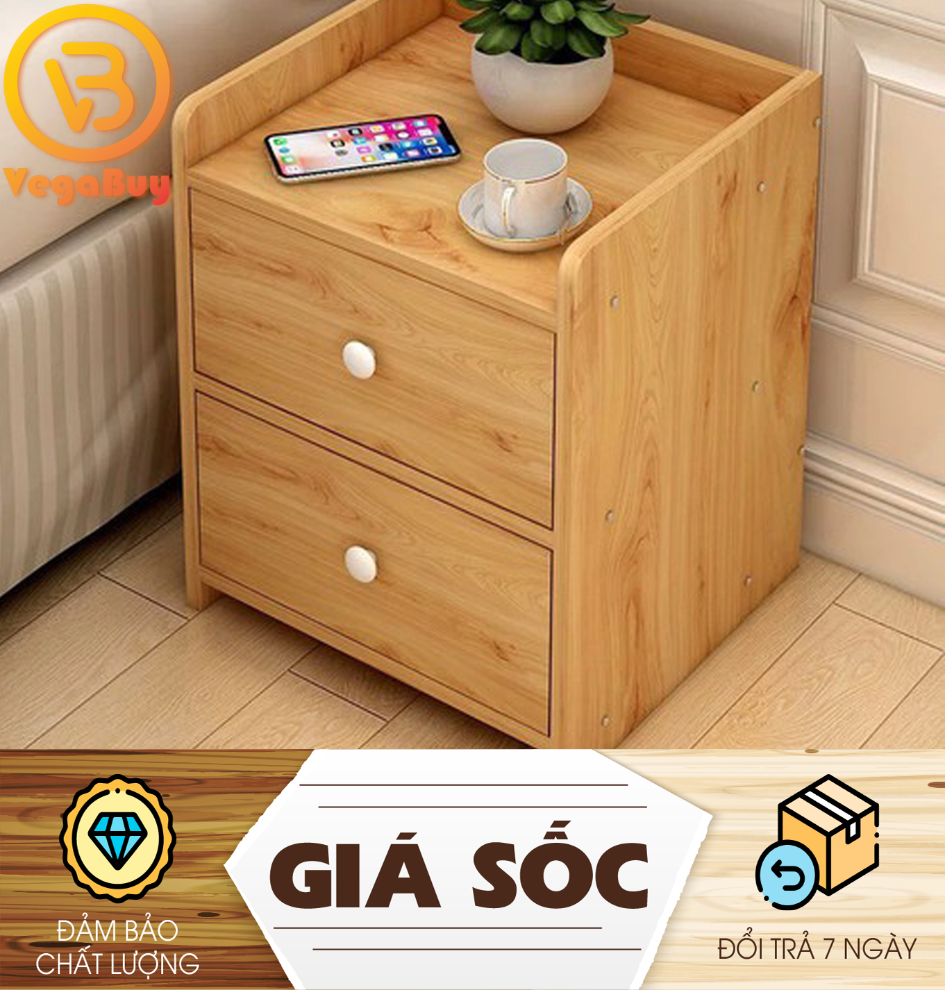 [GIÁ RẺ MỖI NGÀY] Tủ đầu giường , tủ gỗ đầu giường 2 ngăn kéo, tủ đầu giường, táp gỗ đầu giường, tủ nội thất trang trí, tủ nội thất cao cấp , nhỏ gọn dễ tháo lắp