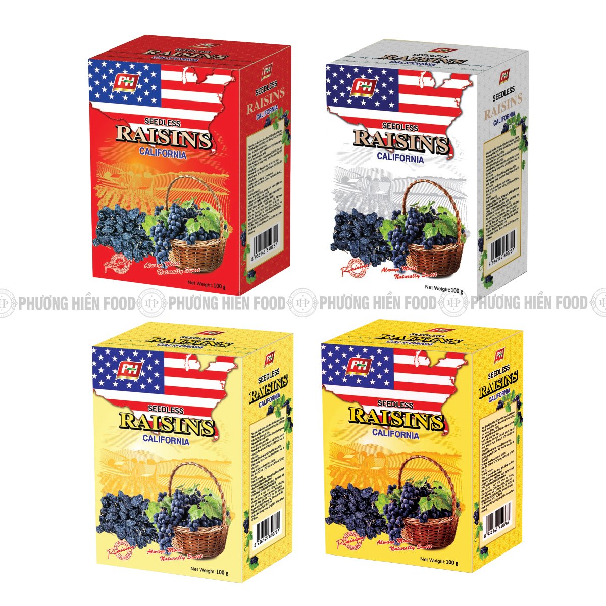 Nho khô đen PH Seedless Raisins 100g