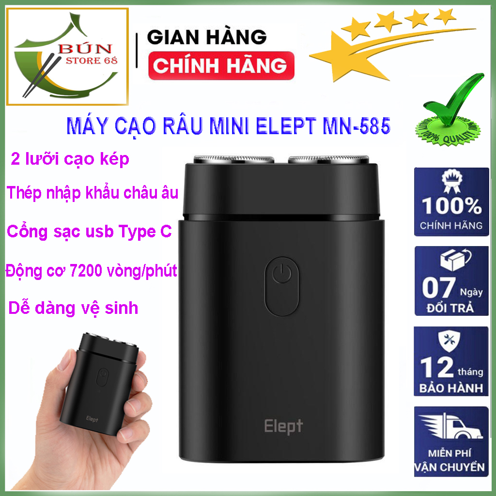 Máy cạo râu mini Elept MN-585 cạo nhanh cạo sạch chống nước cao.máy cạo râu điện,máy cạo râu đa năng,máy cạo râu xiaomi