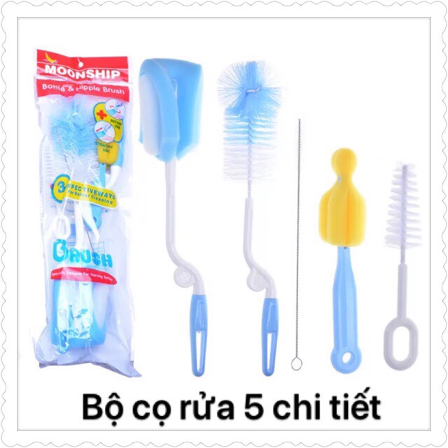 Cọ bình sữa 5 chi tiết cho bé