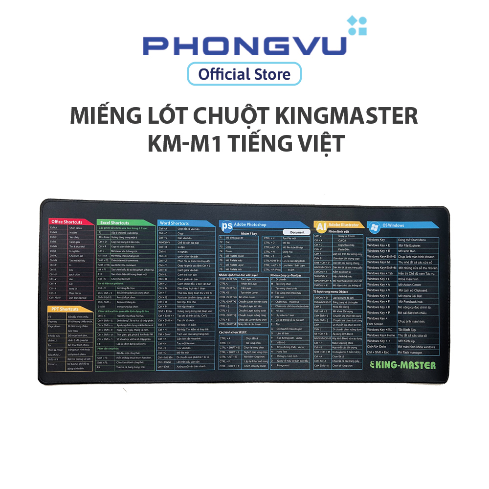 Miếng lót chuột Kingmaster KM-M1 Tiếng Việt - Không bảo hành