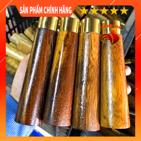 Chuôi ovan gỗ muồng khâu mạ vàng đồng chuyên lắp dao thái -lọc - dao chặt