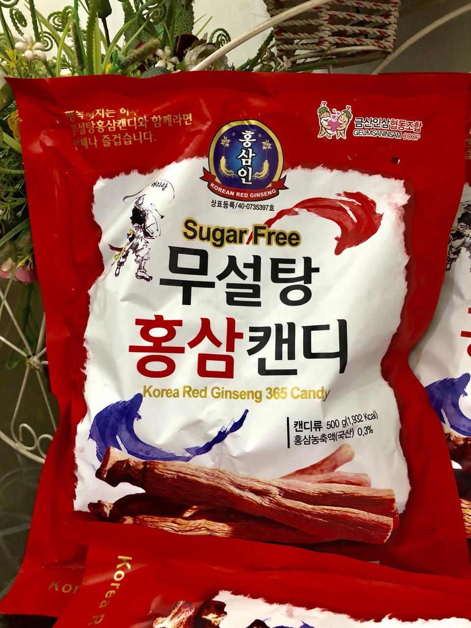 KẸO HỒNG SÂM KHÔNG ĐƯỜNG 365 HÀN QUỐC(500g)