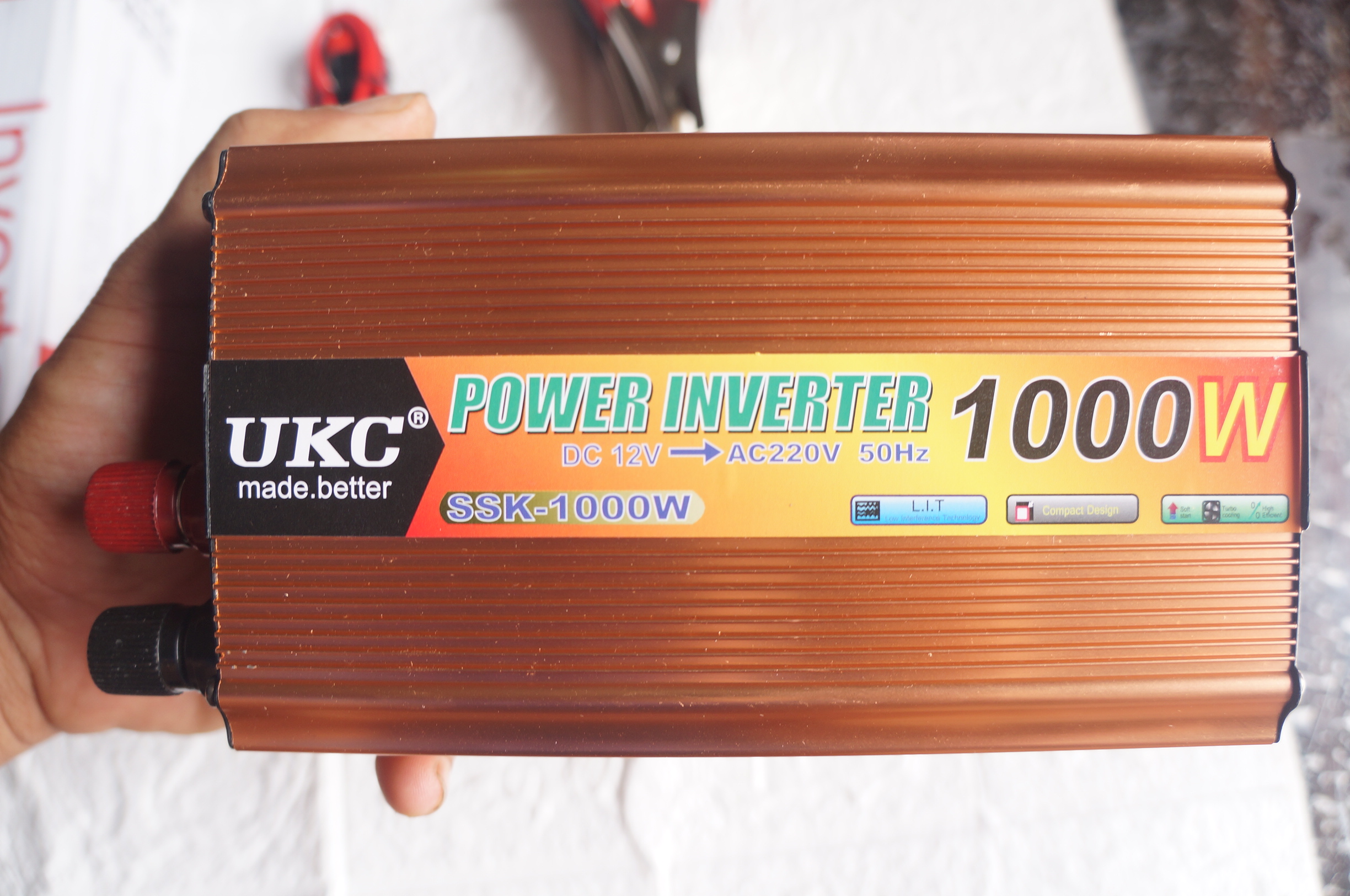 TẶNG KÈM DÂY KẸP BÌNH AC QUY KHÔNG LO MẤT ĐIỆN VỚI INVERTER 12V 1000W TIỆN LỢI NHỎ GỌN SONLEEDIY