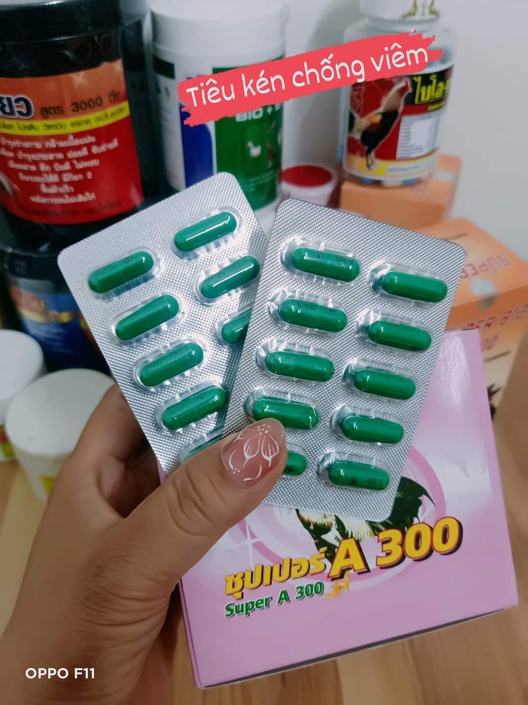 Tiêu kén A300 1 vỉ 10viên - Tiêu gom kén, tieu sưng, khang viêm, tri tất cả các loại kén