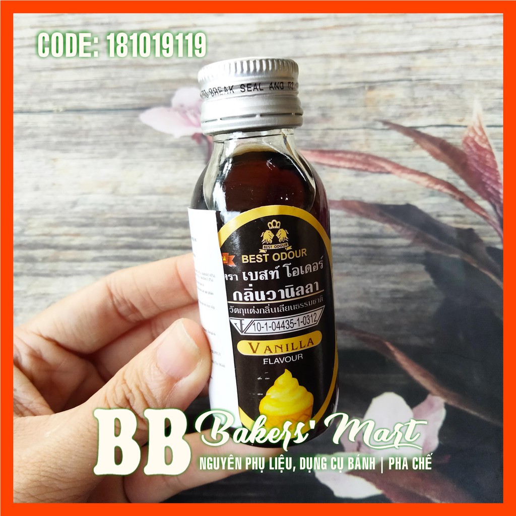 Hương mùi vani vanilla best odour thái lan - chai 30ml