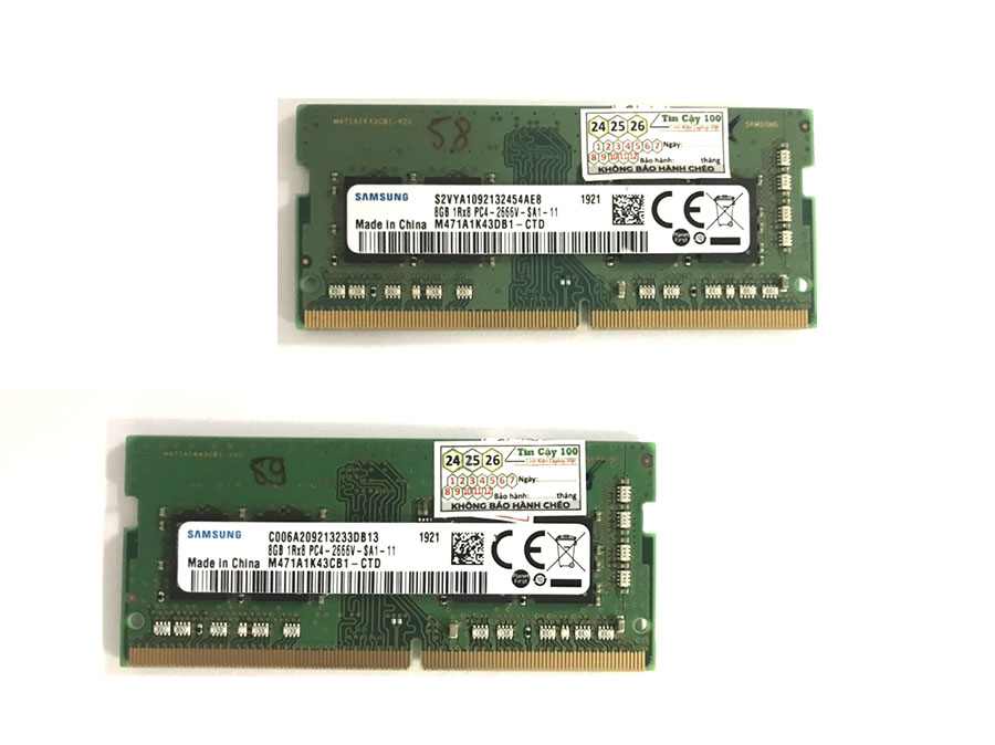 Ram Ddr4 Laptop Samsung Hynix 4Gb 8Gb Unassembled, Beautiful Condition 99%, 1 Year Warranty