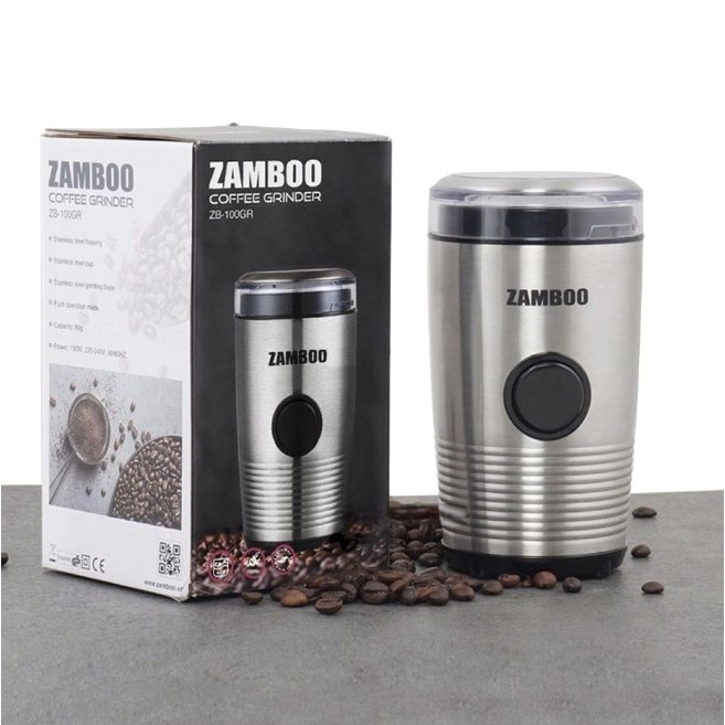 Máy xay cà phê mini zamboo zb-100gr - có bh chính hãng