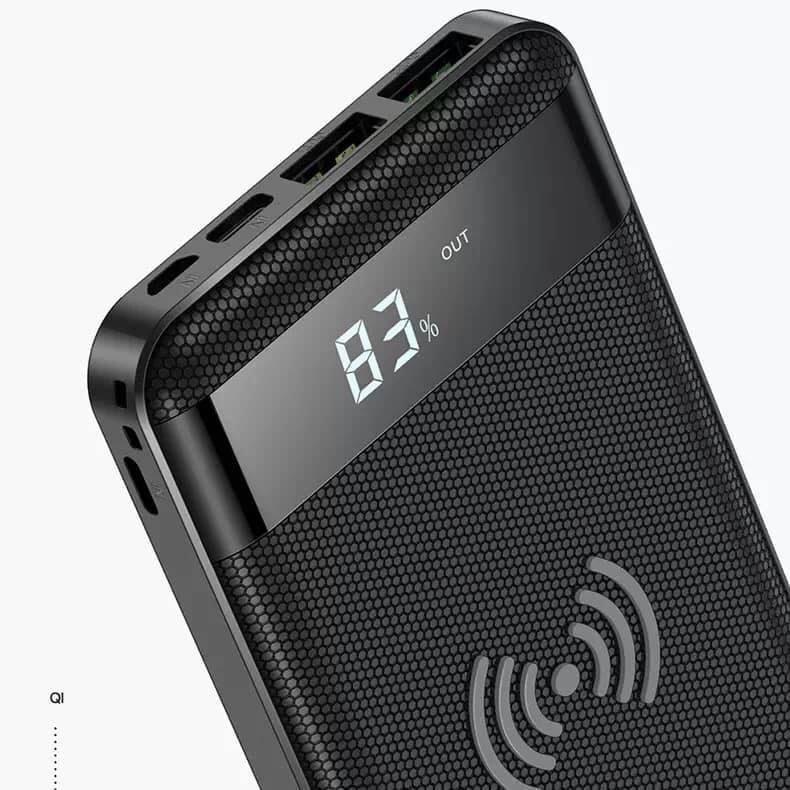 Sạc dự phòng không dây TOTU 10.000mAh tích hợp sạc không dây Qi