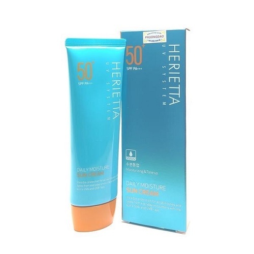 Kem chống nắng hàng ngày nâng tông và cung cấp độ ẩm cho da Welcos herietta daily moisture sun cream SPF50+/PA+++ 70g