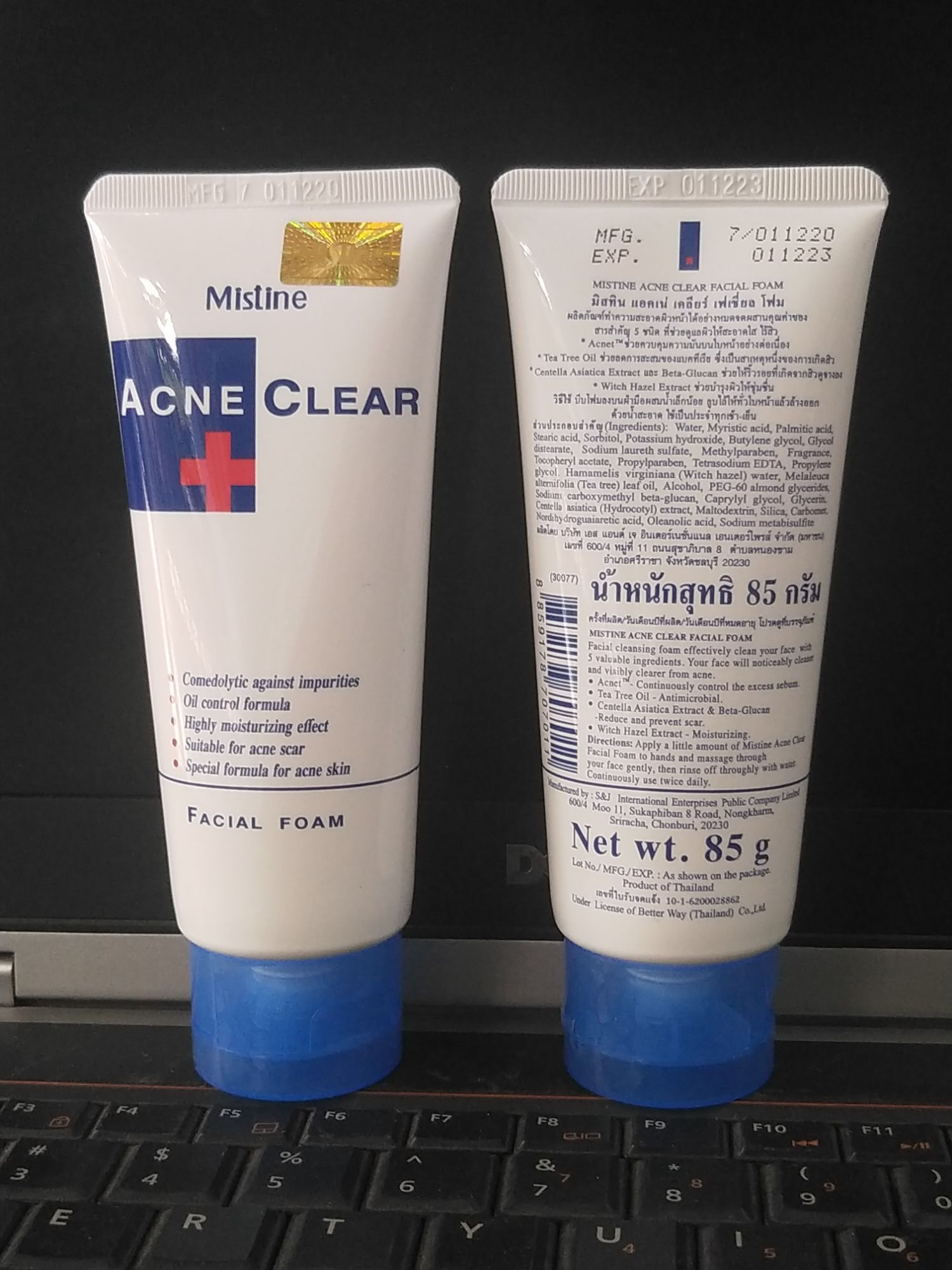 [HCM]Sữa rửa mặt sạch mụn Acne Clear - Mistine 85g. Sửa rửa mặt Acnes clear Thái Lan