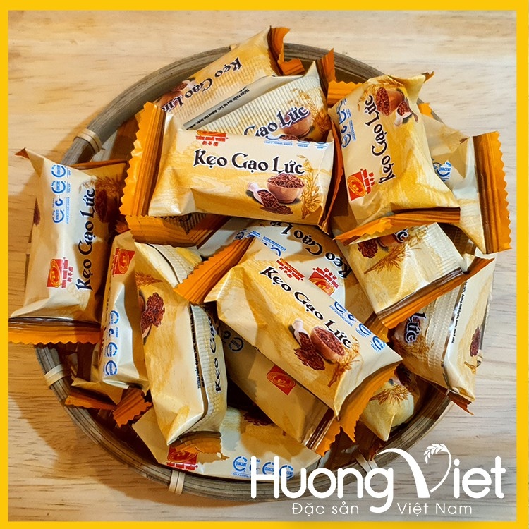 Kẹo gạo lức sấy giòn mè đen Tân Huê Viên 200g kẹo gạo lứt Sóc Trăng Tân Huê Viên giòn ngon đậm đà vị