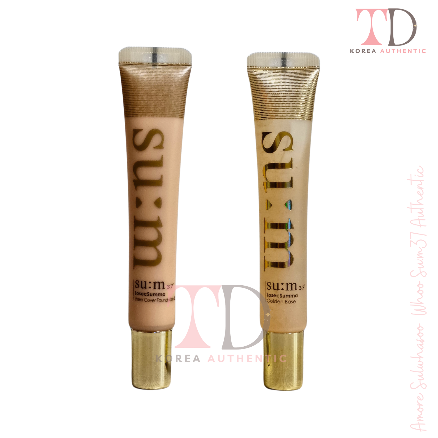 Sum37 kem lót và kem nền Su:m37 gold base foundation 20ml tách từ set tloskorea cũ