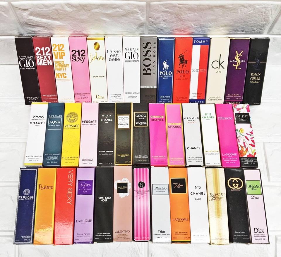 Combo 5 Chai Nước Hoa Mini Chiết Pháp 4D 20ml Nhiều Mùi