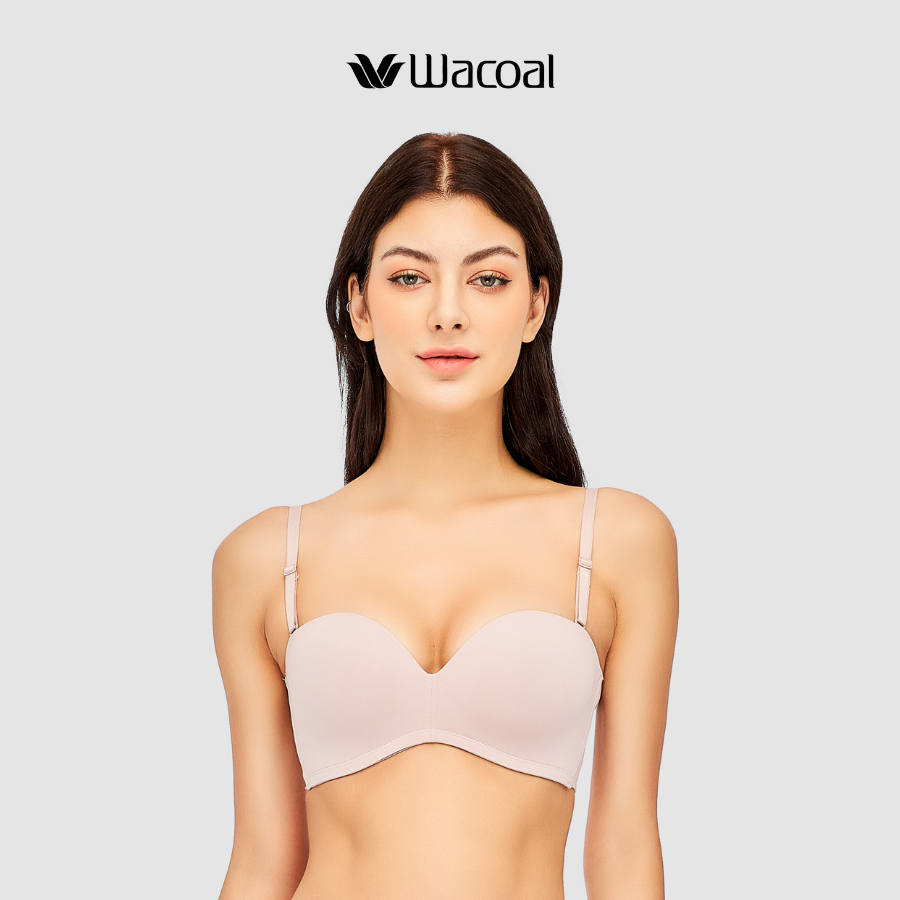 Áo lót Wacoal không gọng, nâng nhẹ, cup 1/2, trơn, được tháo dây, mút mỏng ILB5606
