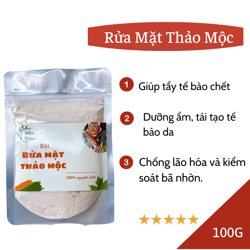 Bột rửa mặt thảo mộc thiên nhiên - bột đắp mặt thảo mộc thiên nhiên