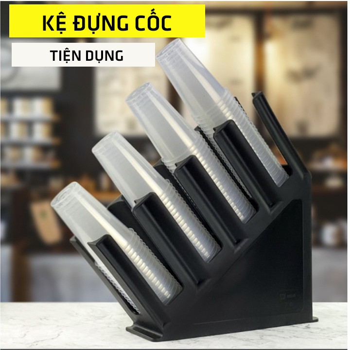 [Sỉ] Kệ Giá Đựng Cốc Ly Uống Trà Sữa Nhựa Abs - Khay Úp Cốc Nhựa Nghiêng Take Away Cao Cấp Đẹp Dày Dặn