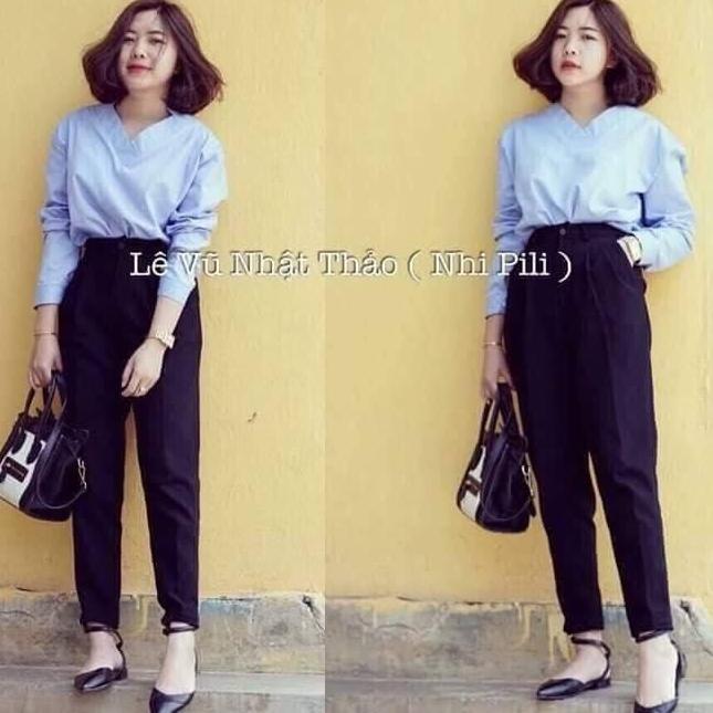 Sỉ quần baggy mango gấu bằng dáng basic chất tuyết mưa công sở