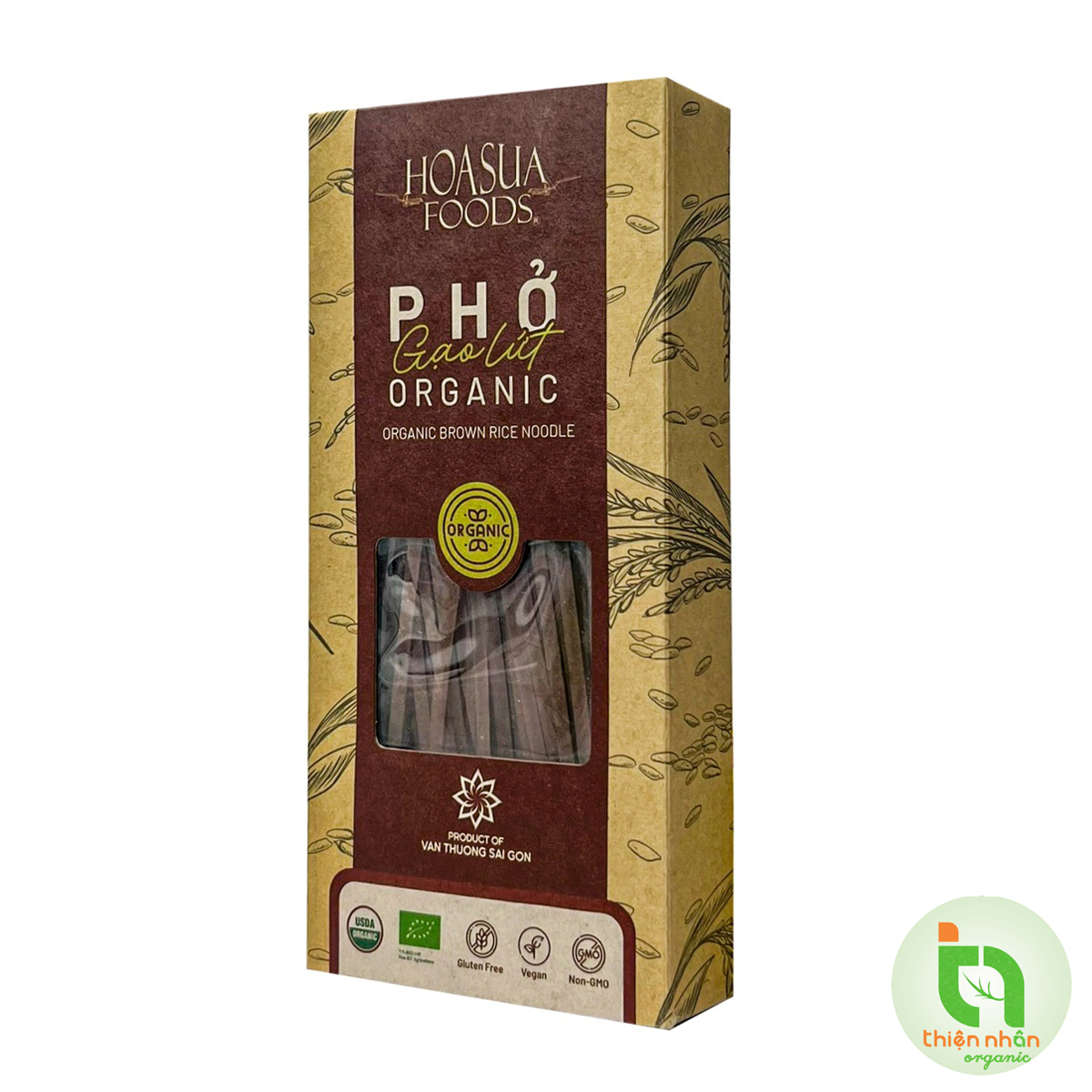 Phở gạo lứt hữu cơ Hoa Sữa 250g Organic Brown Rice Noodle