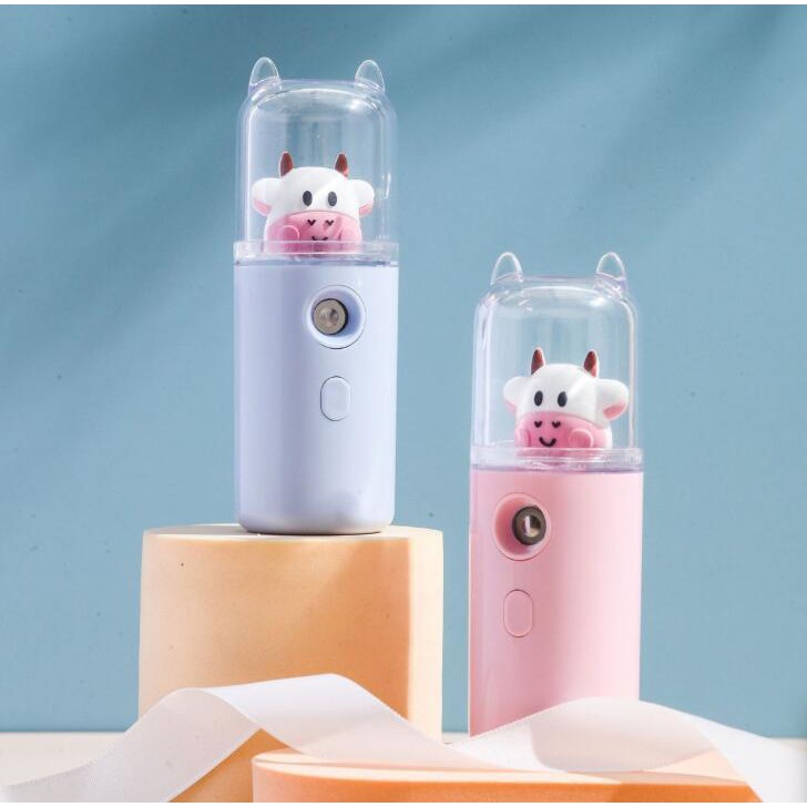 Máy Phun Sương xông Hơi Mặt Nano Mini Cầm Tay hoạt hình - thẩm thấu và dưỡng ẩm da - máy xông  mặt - may xit khoang nano