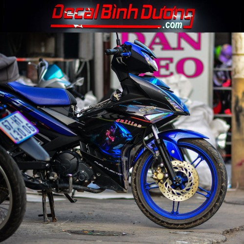 Tem Xe Exciter 150 Xanh Đen - Decal Trùm Exciter 150 Liên Quân - Tem Xe Máy Exciter Đẹp, Giá Rẻ