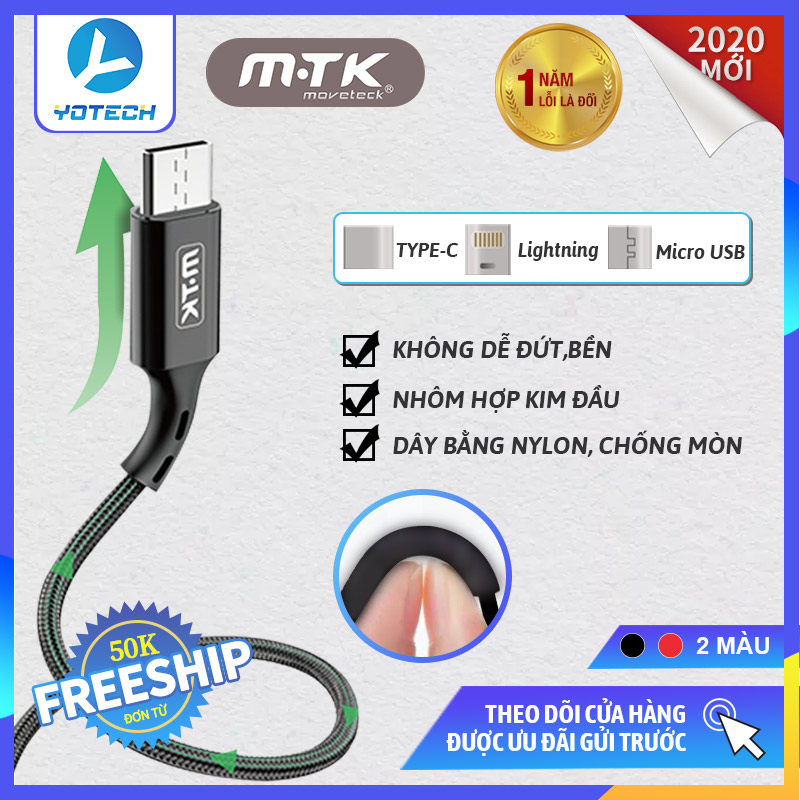 [Sạc USB 2.0 tốc độ cao] Cáp sạc điện thoại và truyền dữ liệu hợp kim nhôm bền chắc dây dài 1m, dây sạc iPad iPhone Xiaomi Huawei Samsung OPPO, dây sạc điện thoại vỏ hộp kim nhôm khả năng chống mòn, dây cáp sạc, dây sạc nhanh