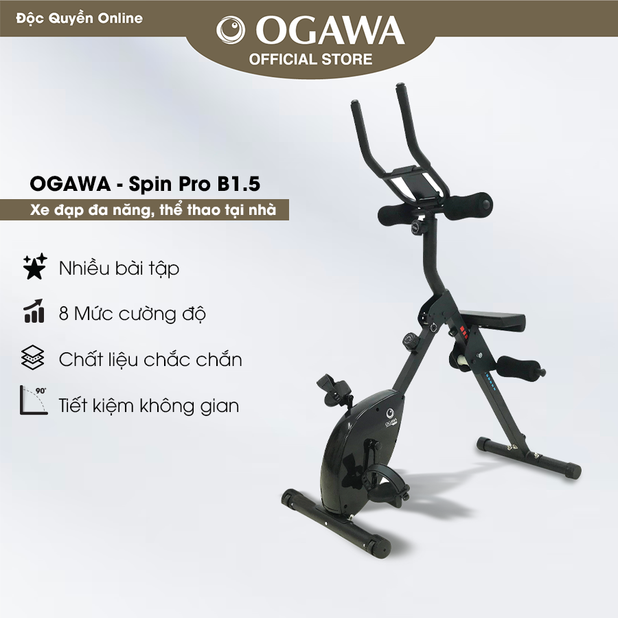 Xe đạp đa năng ogawa gym bike spin pro b1.5 - 5 bài tập trong 1