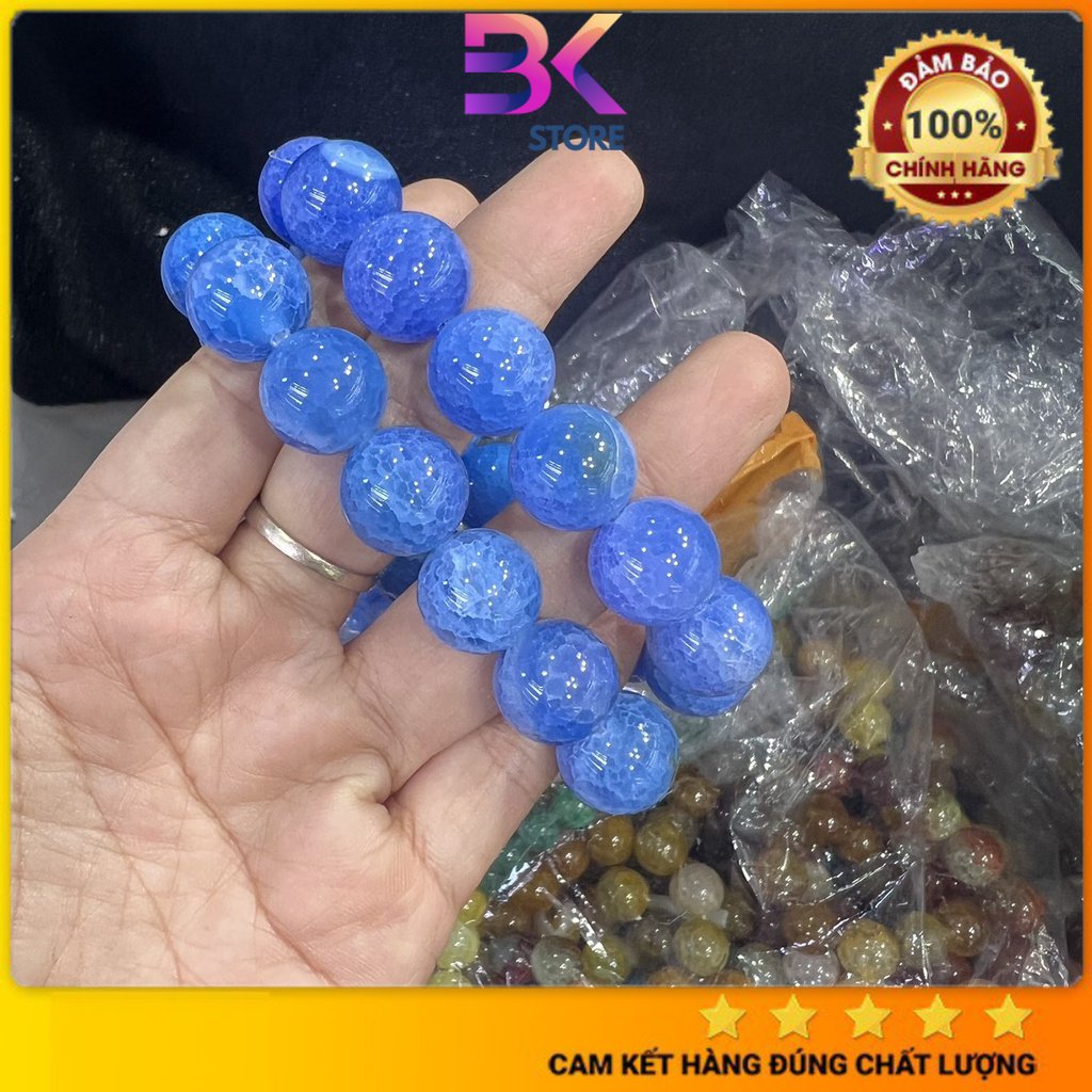 Vòng tay hạt tròn đá hỗn hợp 14mm thiên nhiên bk store