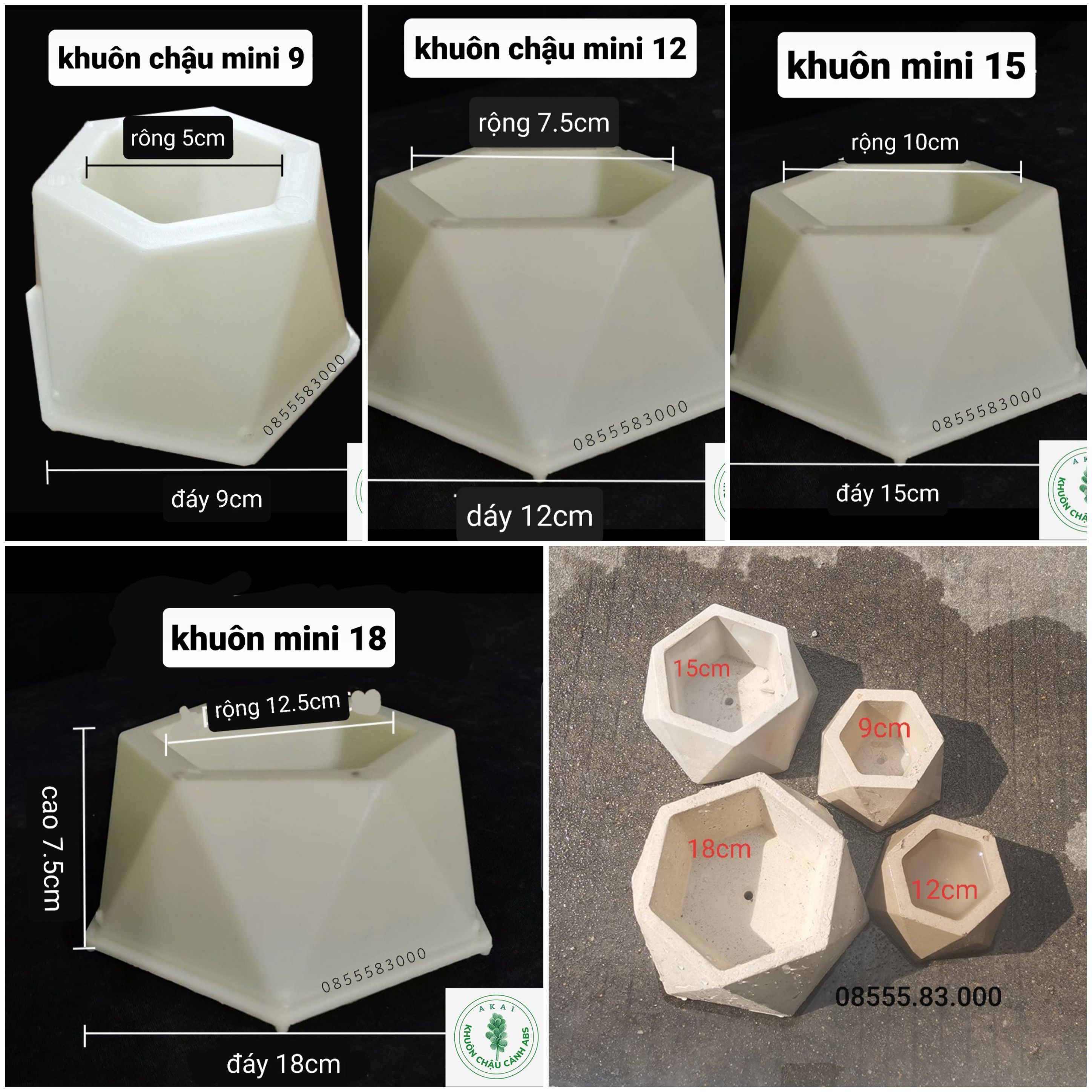 Khuôn đúc chậu cảnh mini để bàn