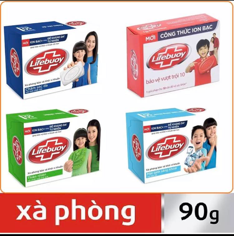 Combo 4 cục xà bông diệt khuẩn 90g lifebouy chính hãng