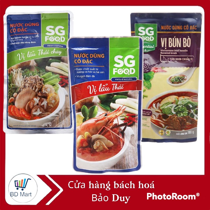Nước dùng cô đặc sg food gói 180g