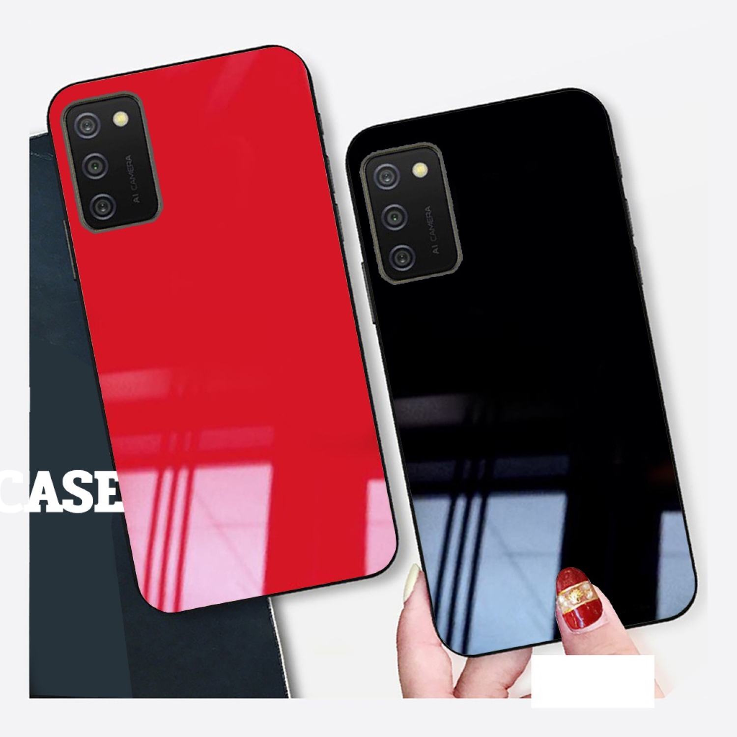 Ốp lưng samsung a02s, a03s mặt kính gương sáng bóng cao cấp
