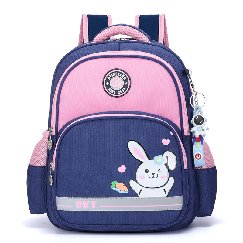 [Tặng móc khóa] Balo học sinh tiểu học, cặp sách cho bé trai gái cấp 1 hình thỏ, khủng long đáng yêu cao cấp
