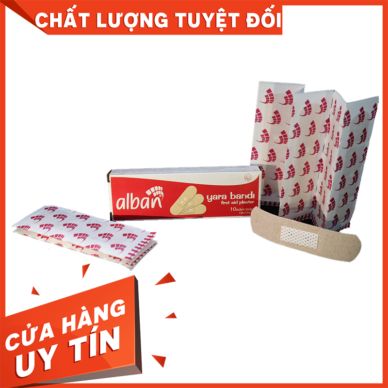 [HCM]Combo 2 hộp Băng Y tế cá nhân Alban ?? Hộp nhỏ tiện lợi ?? Băng vết thương dán mụn vô trùng