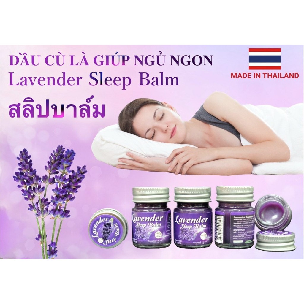Dầu cù là lavender Thái Lan massage giúp ngủ ngon 15gr