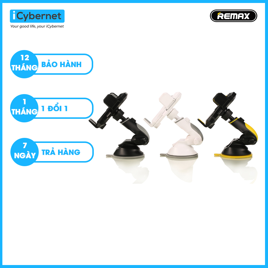 Giá đỡ điện thoại trên ô tô Remax C26 - HÍt siêu dính kính chắn gió, bảng điều khiển - Xoay 360 độ - giữ máy vô cùng chắc chắn - Hàng chính hãng