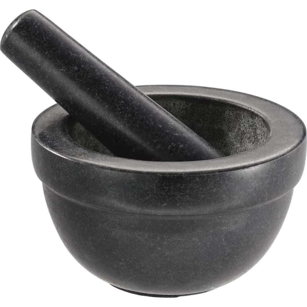 Bộ cối chày đá hoa cương Rösle 12978 14cm màu đen, chống xước, chống vỡ, an toàn với người sử dụng