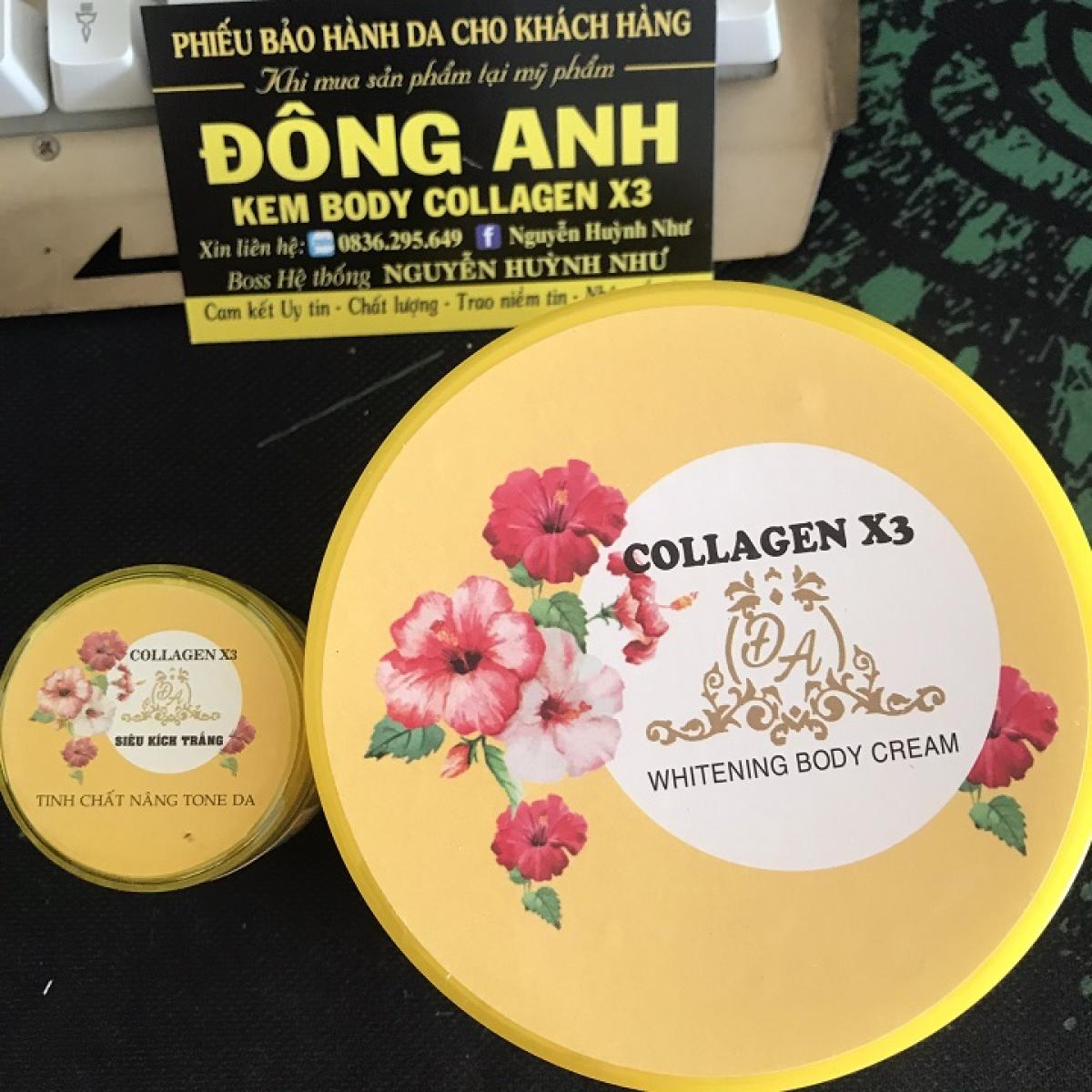 [HCM]Combo Kem X6 + Dưỡng Body Colagen X3 300g