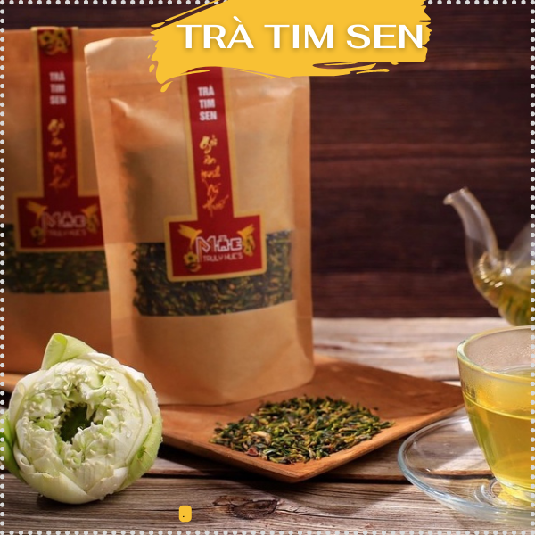 Trà tim sen huế nguyên chất 100% 100gram tốt cho giấc ngủ - mộc truly hue's