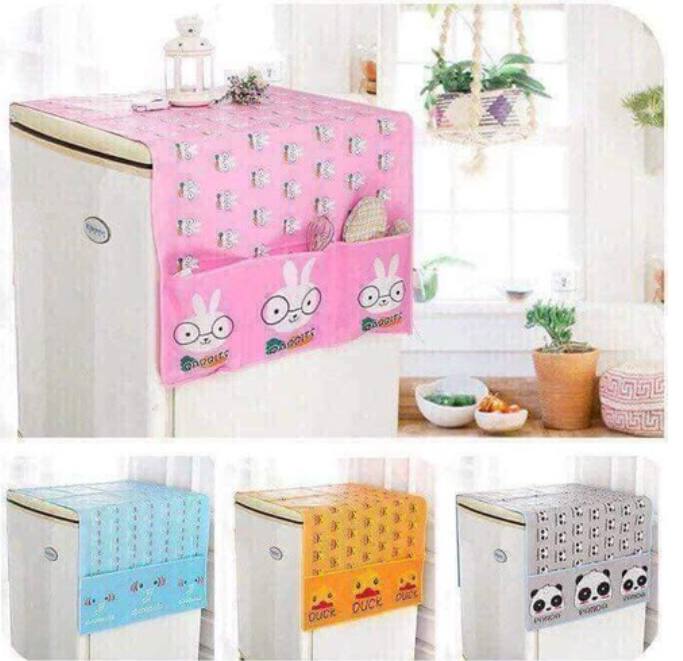 Tấm phủ tủ lạnh có ô để đồ tiện ích