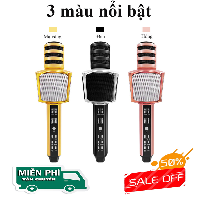 Mic hát karaoke sd17 mic karaoke bluetooth có loa sd 17 cao cấp mic không dây thế hệ mới mic karaoke không dây tiện dụng hát mọi lúc mọi nơi