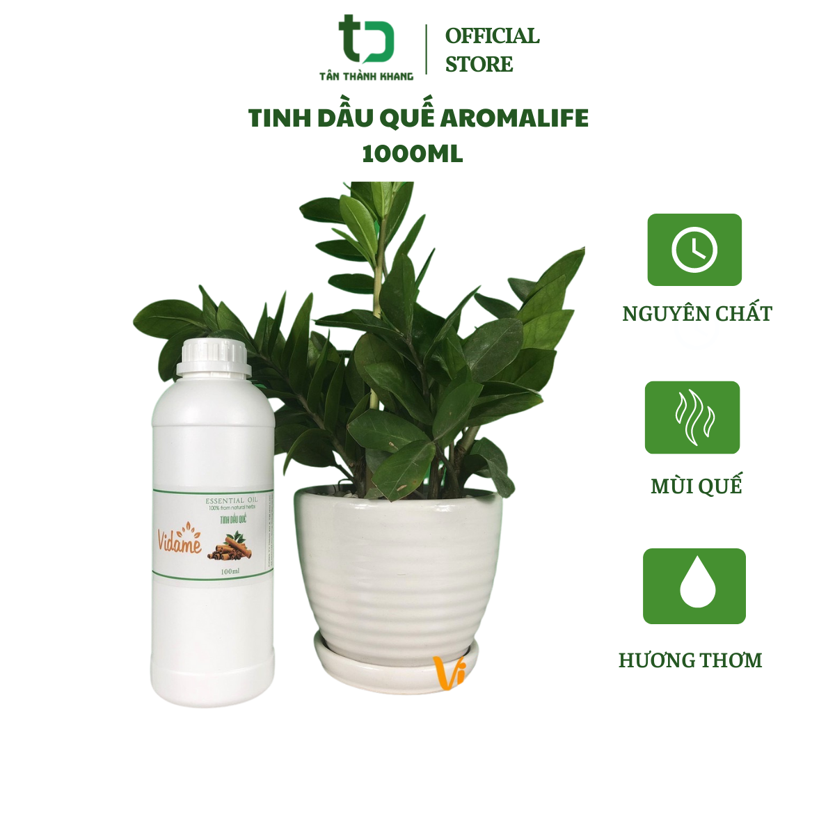 Tinh dầu Nguyên chất Quế Aromalife 1000ml , Tinh dầu nguyên chất Nhập khẩu có chứng nhận tiêu chuẩn chất lượng