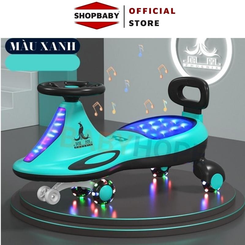Xe lắc cho bé có nhạc và đèn nháy kèm tựa lưng 068