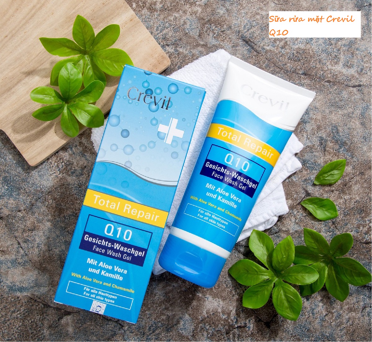 Crevil total q10 face wash gel sữa rửa mặt / sữa rửa mặt crevil nhập khẩu đức