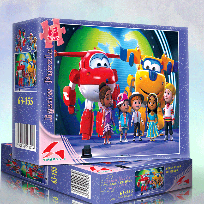 Tranh xếp hình Tia Sáng 063 mảnh - SUPER WINGS - MSP: 063-155