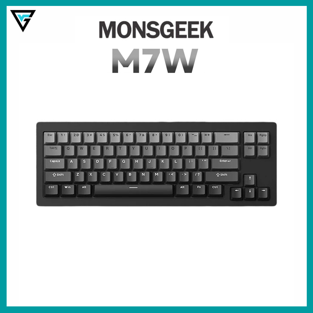 Bàn phím cơ Monsgeek M7W 3 mode rgb case nhôm hot swap