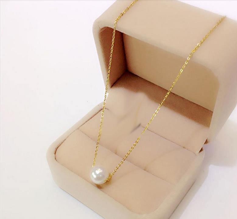 Dây chuyền nữ titan ngọc trai xỏ ngang dễ thương không đen dị ứng ( 7 ngày đổi trả nếu không đúng hình)