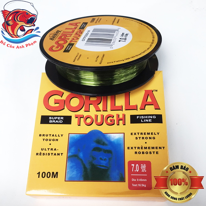 Cước câu cá dây câu cá gorilla xanh rêu 100m siêu bền cc-4